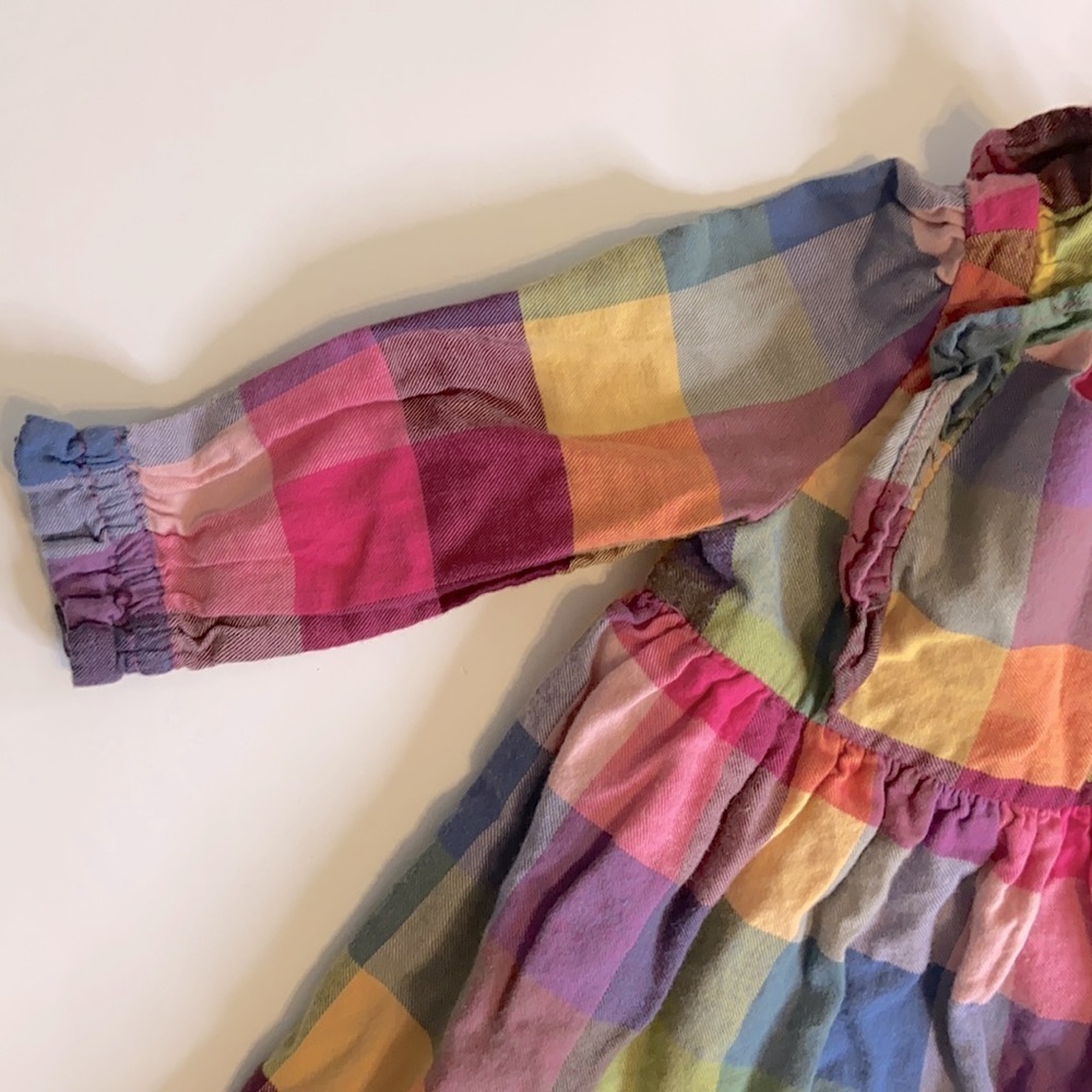 Baby Gap Long Sleeve Multi Color Plaid Dress - Picture 6 of 10